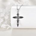 wholesale 925 Sterling Silver Origami Cross Pendant Necklace Jewelry for Women and Men-0-5