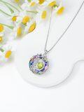wholesale White Gold Yellow Gold Plated Sterling Silver Austrian Crystal Celtic Tree of Life Necklace-0-202