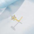 wholesale 925 Sterling Silver Plated 14k Solid Yellow Gold Daisy Nose Stud for Women-0-4