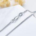 wholesale 925 Sterling Silver Box Link Chain Necklace 18-36 for Men/Women/Girls-0-4