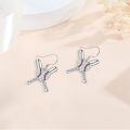 wholesale 925 Sterling Silver Baseball Heart Crossed Bats Dangle Earrings Sporty Gift for Women-0-1