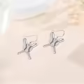 wholesale 925 Sterling Silver Baseball Heart Crossed Bats Dangle Earrings Wholesale Sporty Gift for Women-0-1