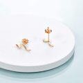 wholesale Sterling Silver Ocean Wave Stud Earrings for Women Girls-0-13