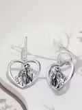 TOUPOP Sterling Silver & Stone Nightmare Skull Heart Earrings-0-4