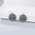 wholesale 925 Sterling Silver Abalone Shell Tree of Life Drop Earrings Wholesale for Women and Girls-0-15