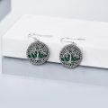 wholesale 925 Sterling Silver Tree Of Life Earrings Wholesale With Rainbow Abalone Shell-0-6