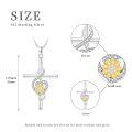 wholesale 925 Sterling Silver Cross Heart Flower Pendant Necklace for Women Girls Gifts-0-3