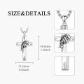 wholesale Sterling Silver Cross Pendant Necklace for Women Men Religious Jewelry Gift for Christmas Birthday Mothers Day-0-37
