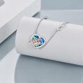 wholesale 925 Sterling Silver AOBOCO Sisters Bracelet with Abalone Shell and Blue Topaz s for Women-0-2