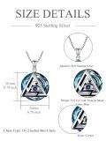 TOUPOP Sterling Silver Crystal Evil Eye Protection Amulet Pendant Necklace-0-1