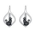 TOUPOP Sterling Silver Stone Animal Leverback Hoop Earrings-0-0