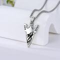 wholesale 925 Sterling Silver Tribal Arrowhead Lion Head Pendant Norse Viking Necklace-0-2