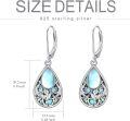 wholesale 925 Sterling Silver Abalone Shell Hummingbird Drop Dangle Earrings for Women-0-5