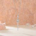 wholesale 925 Sterling Silver Crown Dragon Sword Cross Pendant Necklace for Women's Gifts-0-4