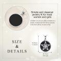wholesale 925 Sterling Silver Black Onyx Pentagram Snake Pendant Necklace for Women Girls-0-4