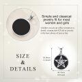 wholesale 925 Sterling Silver Pentagram Snake Black Onyx Cubic Zirconia Pendant Necklace-0-4