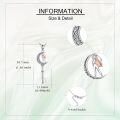 wholesale 925 Sterling Silver Key with Moon and Girl Charm Sporty Pendant Necklace for Girls & Women-0-4