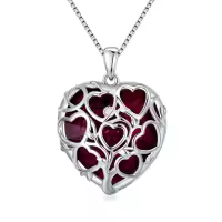 TOUPOP Sterling Silver Birthstone Tree Of Life Pendant Necklace-undefined
