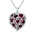 TOUPOP Sterling Silver Birthstone Tree Of Life Pendant Necklace-0-0