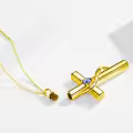 wholesale 925 Sterling Silver Gold & Sterling Silver Cross Urn Necklace with Birthstone – Infinity Engraved 'I Love You Forever' – Cremation Jewelry for Ashes, Hair, Keepsake Gift-0-3