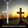 wholesale 925 Sterling Silver Mustard Seed and Star of David Cross Hamsa Pendant Necklace-0-5