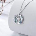 TOUPOP Sterling Silver Crystal Tree Of Life Celtic Knot Pendant Necklace-0-4