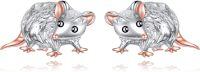 wholesale 925 Sterling Silver Mouse Stud Earrings - Adorable Animal s for Women-Opossum