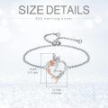 wholesale TOUPOP Rose Heart Bracelet For Women Sterling Silver Butterfly Initial Z Letter Link Bracelet Anniversary Birthday Christmas Jewelry Gifts For Her Wife Girlfriend, Large -0-5