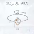 TOUPOP Sterling Silver & Rose Quartz Butterfly Initial Z Link Bracelet-0-5