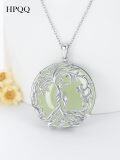 wholesale 14K Gold Sterling Silver Jade Tree of Life Necklace for Women-0-38