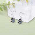 wholesale 925 Sterling Silver Abalone Shell Dollar Sign Drop Earrings-0-1