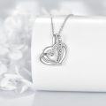 wholesale 925 Sterling Silver Heart Love Forever Engraved Pendant Necklace for Women-0-3