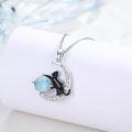 wholesale 925 Sterling Silver Moon & Cat Pendant Necklaces for Women - Blue Stone  Ideas-0-4