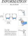 wholesale 925 Sterling Silver Blue Opal Dachshund Dog Huggie Hoop Earrings for Women Gift-0-3