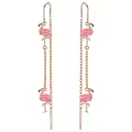 wholesale 925 Sterling Silver Flamingo Drop Earrings Pink Gift for Her-0-0