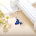wholesale 925 Sterling Silver Blue Jay Bird Pendant Necklace for Women Animal  for Mother Wife-0-3