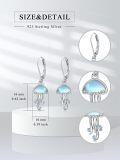 wholesale 925 Sterling Silver Jellyfish Moonstone Drop Earrings Gifts for Women-0-1