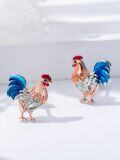 wholesale 925 Sterling Silver Rooster Stud Earrings - Animal  for Women-0-2