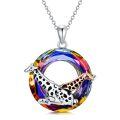 TOUPOP Sterling Silver Crystal Giraffe Necklace Gift for Women-0-0