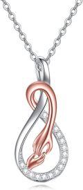 wholesale 925 Sterling Silver Infinity Love Hand Pendant Necklace with Cubic Zirconia Gifts for Women-0-0