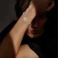wholesale Silver Plated Copper Saint Sebastian Medal Oxidized Silver Curb Chain Bracelet-0-2