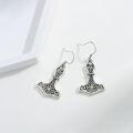 wholesale 925 Sterling Silver Labradorite Tree of Life Mjolnir Thors Hammer Compass Dangle Drop Earrings Gift for Her-0-2