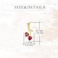 wholesale 925 Sterling Silver Heart-Shaped Red Crystal Leaf Charm Pendant Necklaces for Women Gifts-0-5