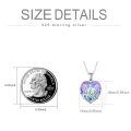 wholesale 925 Sterling Silver Heart Pendant Necklace Wholesale With Aunt Crystal And Small Zircon-0-5