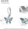 wholesale 925 Sterling Silver Celtic Knot Butterfly Stud Earrings with Abalone Shell Inlay for Women and Girls-0-2