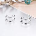 wholesale 925 Sterling Silver Spiral Twist Ear Cuffs for Women - No Piercing Required-0-4