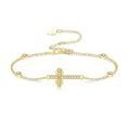 wholesale 14k Gold Cross Bracelet With Diamonds-0-0