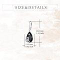 wholesale 925 Sterling Silver Cat & Star Design Teardrop Black Onyx Leverback Earrings-0-3