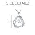 TOUPOP Sterling Silver Zircon Forever Love Heart Pendant Necklace, 60th Birthday Gift-0-3