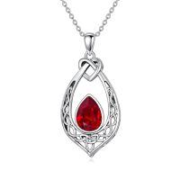 wholesale 925 Sterling Silver Celtic Knot Pendant With Turquoise-Red